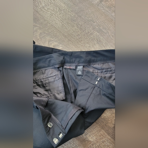 Vintg Y2K New York & Co. 7th Ave. Straight Leg Pant Women's 18 Black Lightweight - Picture 4 of 15